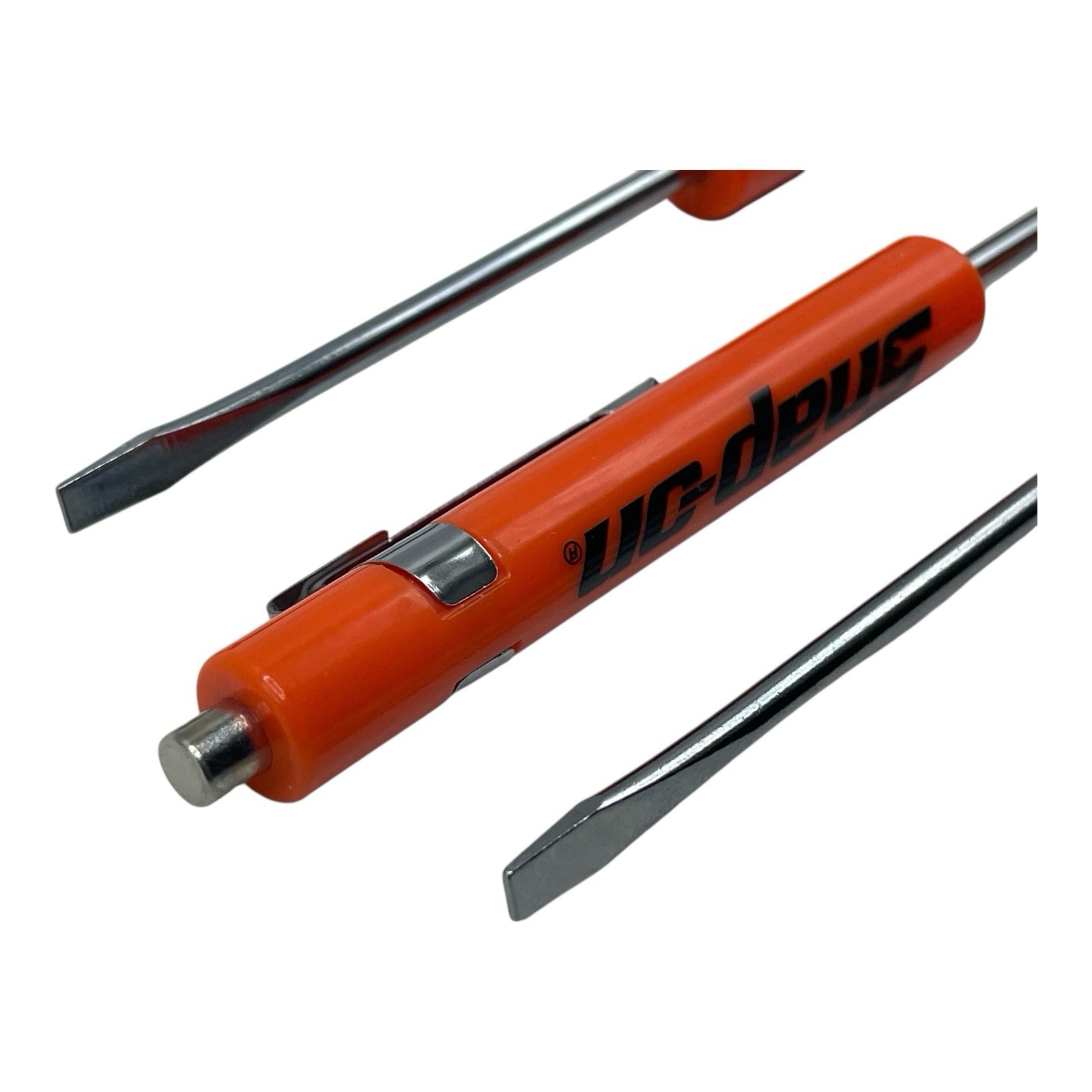 3 Pack Snap On Orange Pocket Screwdriver Flat Tip Blade and Magnetic End