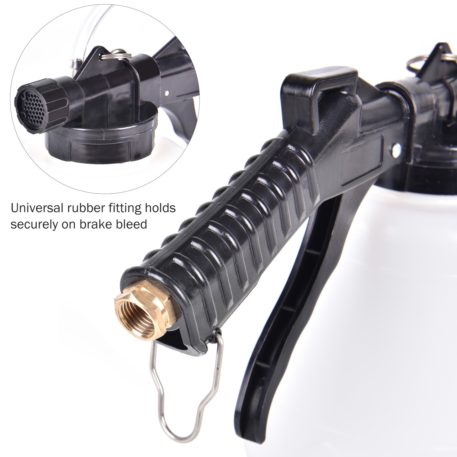 AAIN 1L Universal Vacuum Pneumatic Brake Fluid Bleeder Tool with Hanging Hook