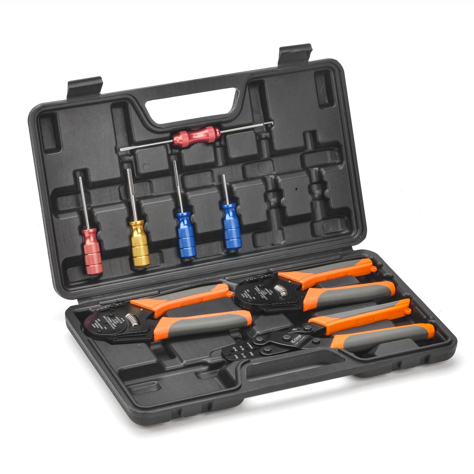 Wire Crimping Tool Kit for Deutsch Connectors Weather Pack Terminals with Tools