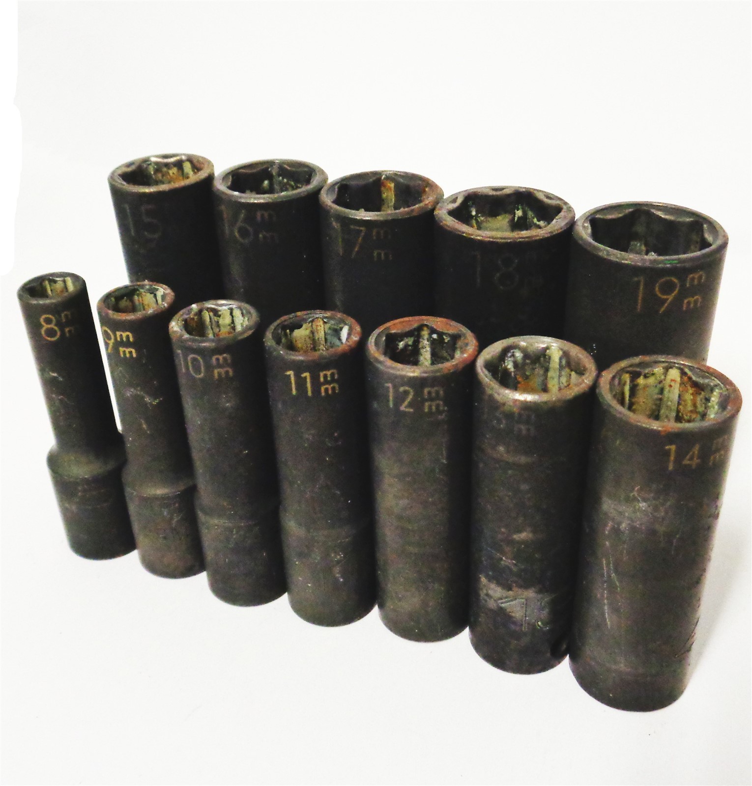 Matco SBIPM126TA 12pc 3/8″ Drive 6 Point Metric Mid-Length Impact Socket Set