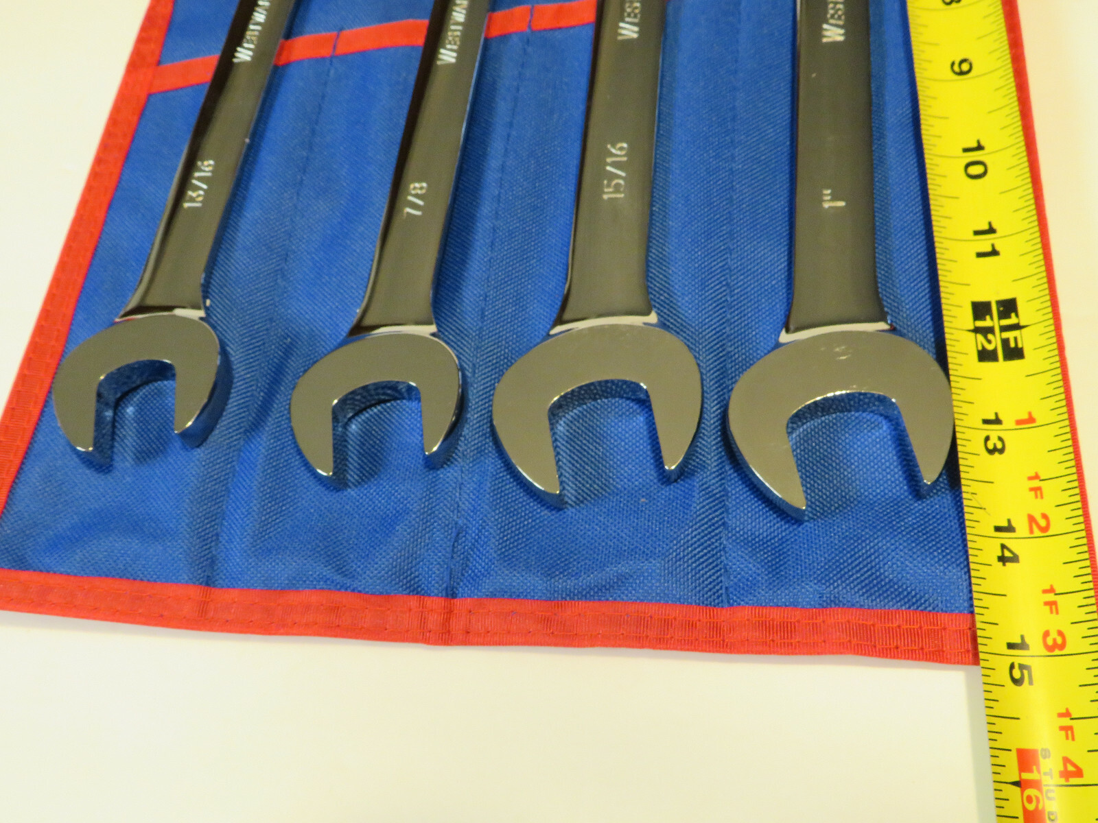 WESTWARD SAE EXTRA LONG RATCHETING WRENCH SET SIZES: 13/16″, 7/8″, 15/16″ 1″