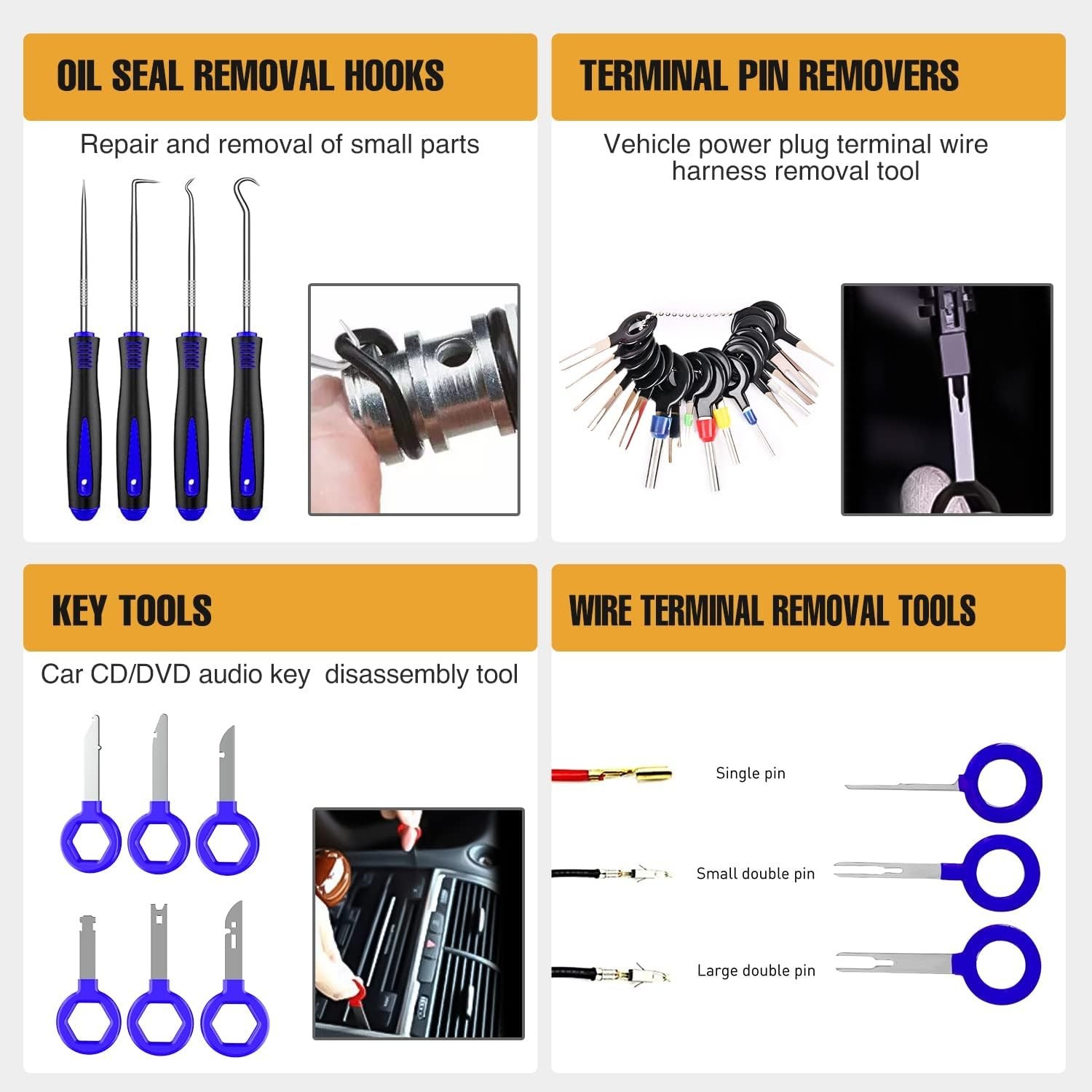 Auto Trim Removal Tool Kit – 238 Pcs Fasteners, Clips and Panel Removal Tools