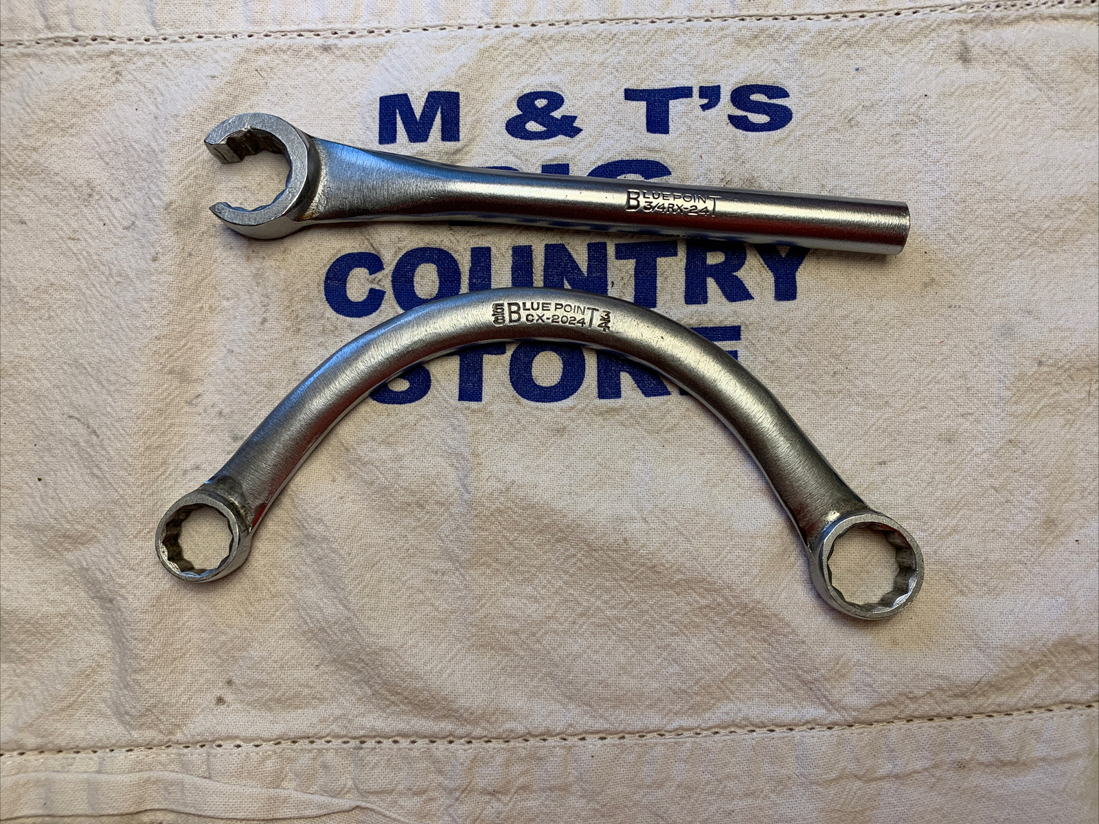 Blue Point 5/8″ x 3/4″ Half Moon Box Wrench CX-2024 & 3/4″ Flare Nut Line Wrench