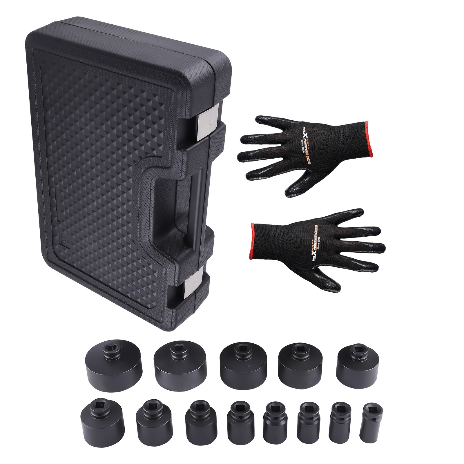 1/2″ Drive Grooved Lock Nuts Socket Set & Internal Teeth 18-80MM 13pieces