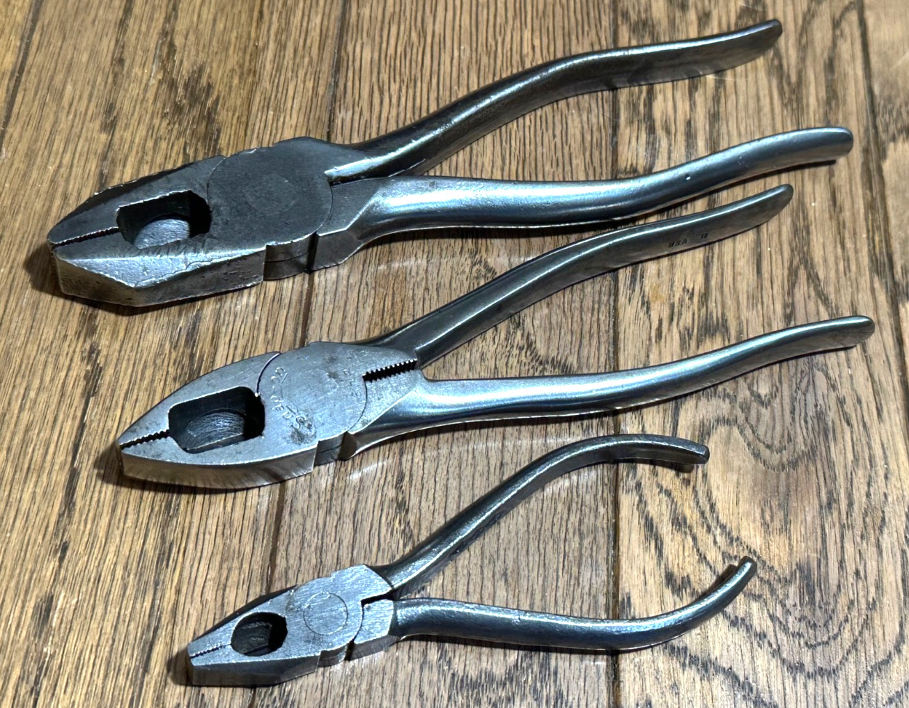 VTG Tools Lineman’s Pliers Wire Side Cutter Twister Set Lot Snap On Utica Pexto