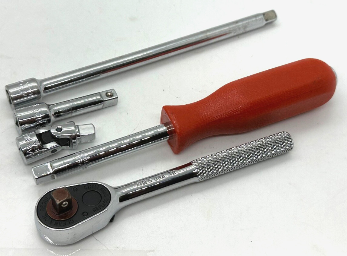 🇺🇸 MAC Tools 1/4″ Ratchet Socket Set General Service Extension Swivel Lot Box