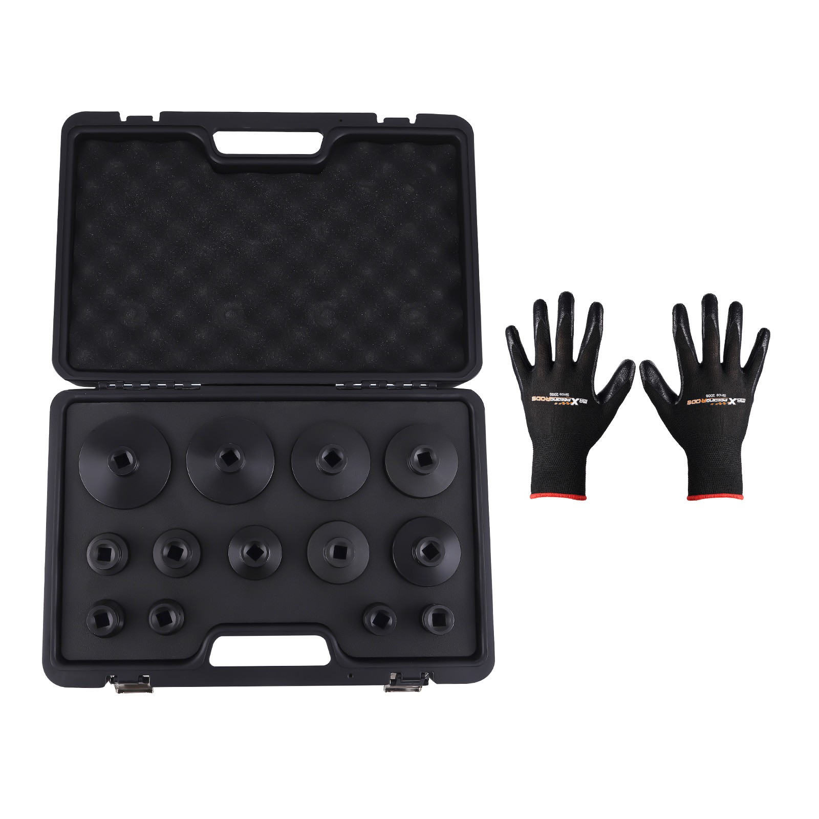 1/2IN DRIVE GROOVED LOCK NUTS SOCKET SET 18-80MM 13PCS 60MM LONG