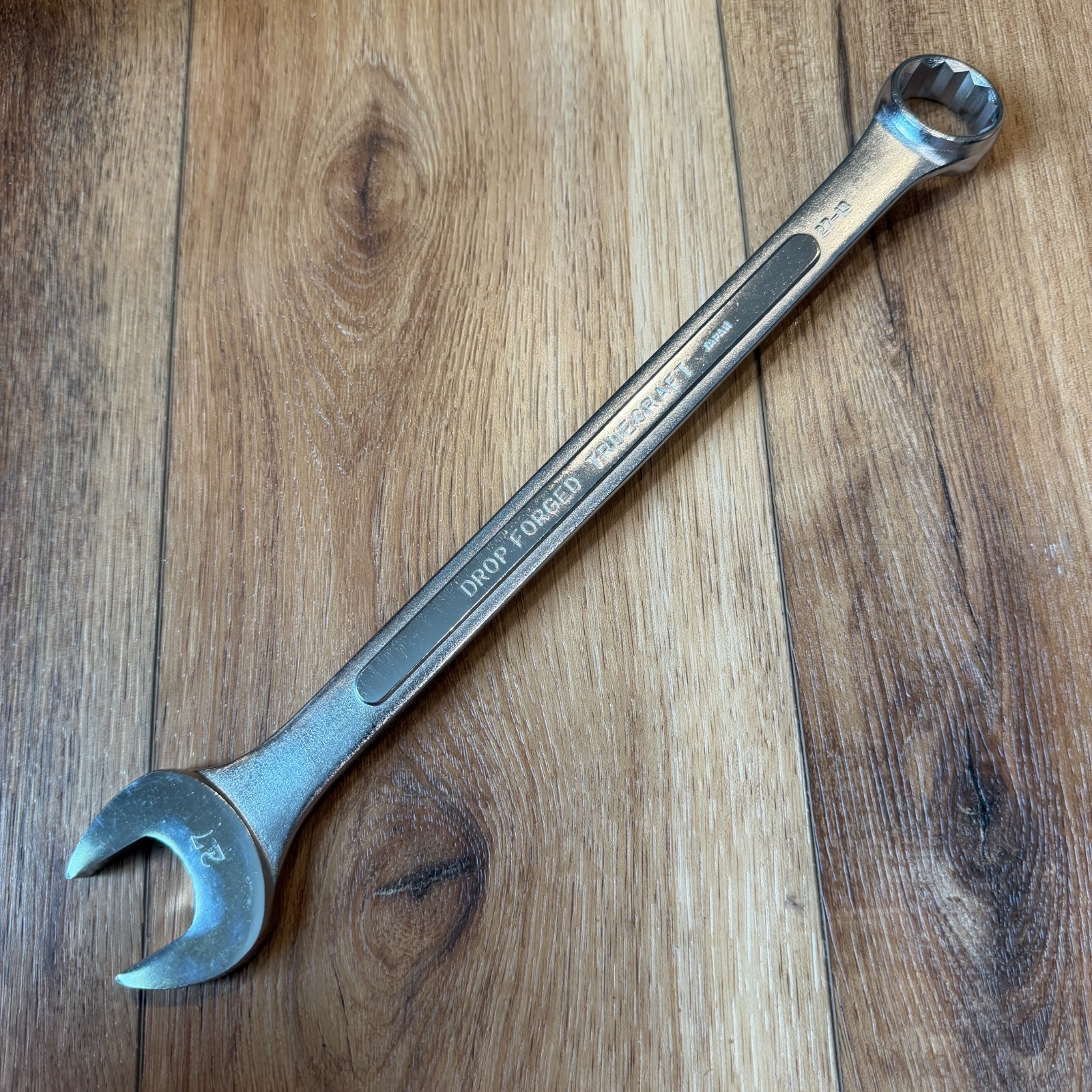 TrueCraft 27mm 12-point 1127 Metric Combination Wrench Satin Finish Japan