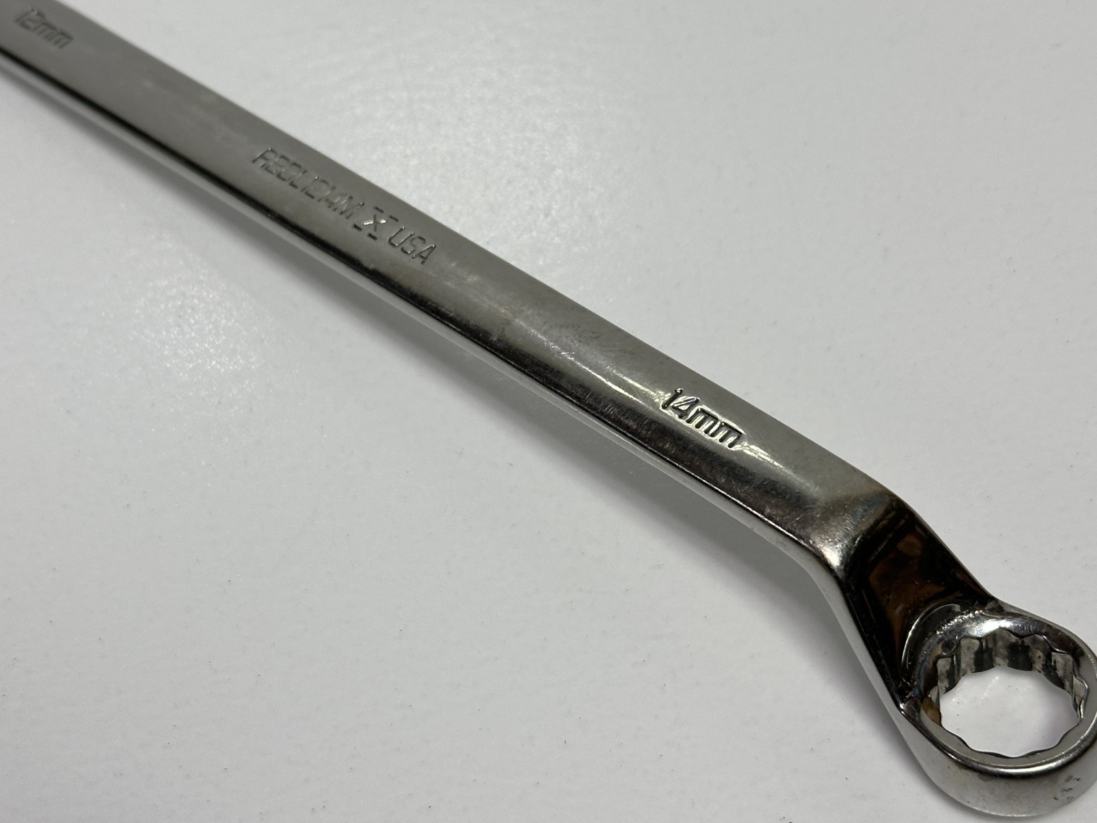 🇺🇸 Matco Tools USA RBDL1214M 12mm 14mm Deep Offset Chrome Box End Wrench 12 PT