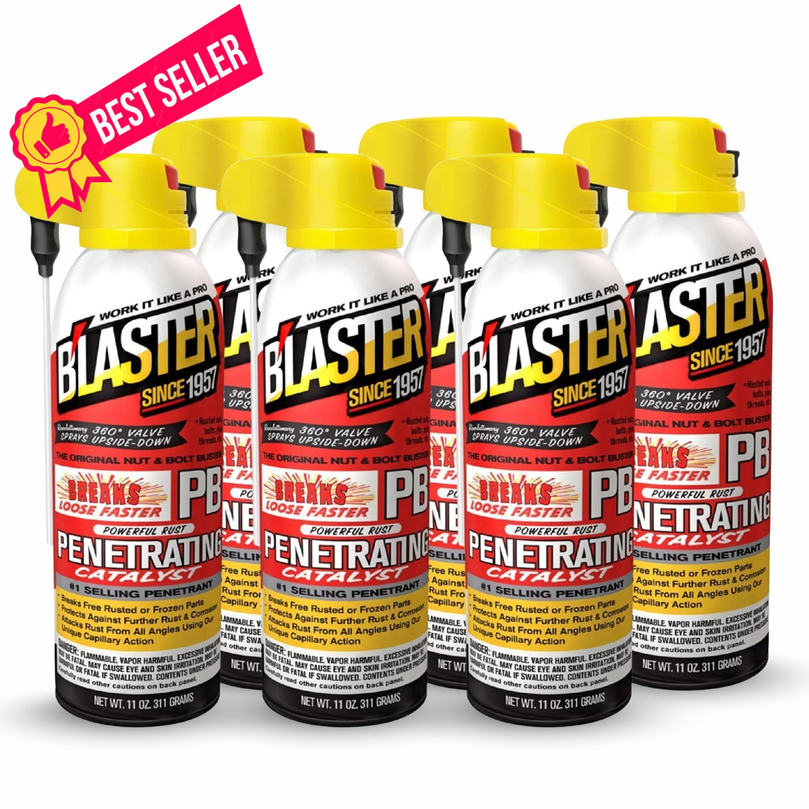 PB Blaster Penetrating Oil Spray, 11 oz Aerosol Cans (6-Pack) – Case of 6