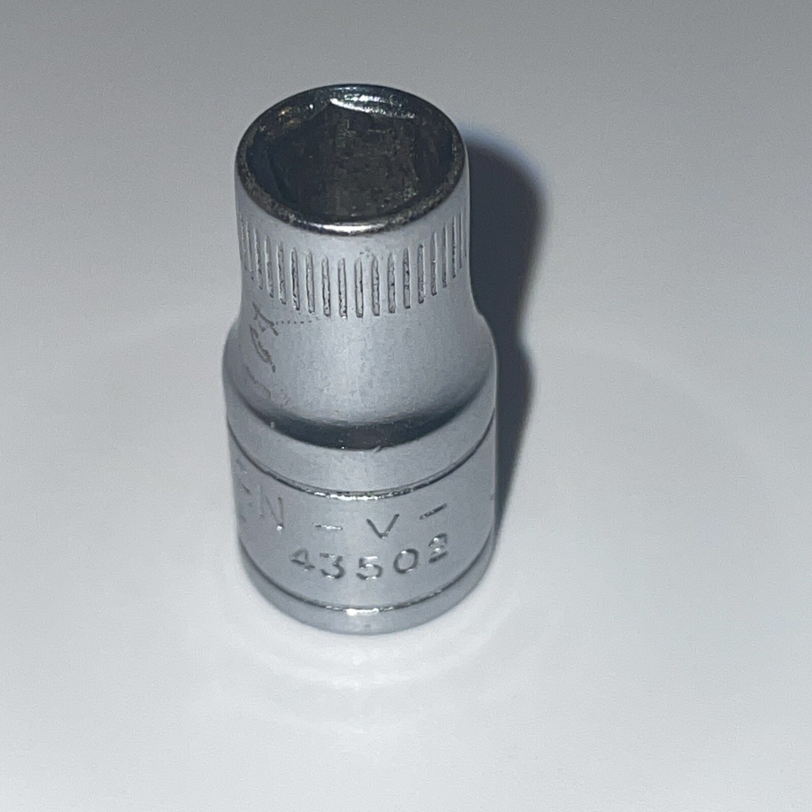 Vintage Craftsman USA 6mm 6 Point 1/4″ Drive Shallow Socket 43502, -V- Series
