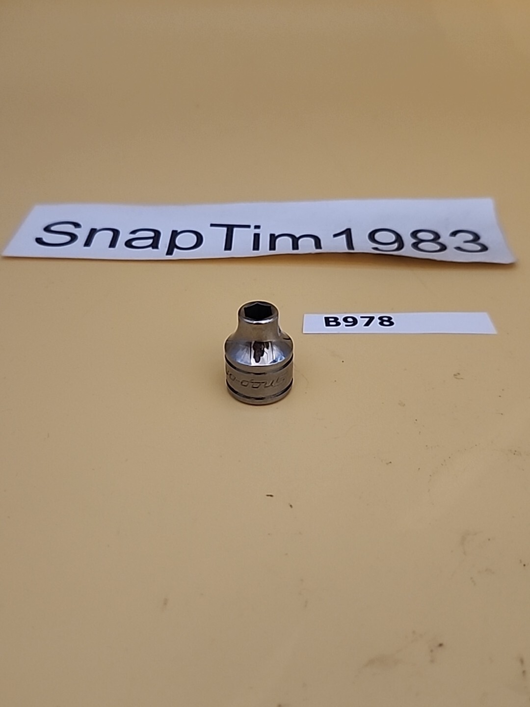 Snap-on Tools 3/8″ Drive 1/4″ 6PT Shallow Chrome Socket FS081 USA