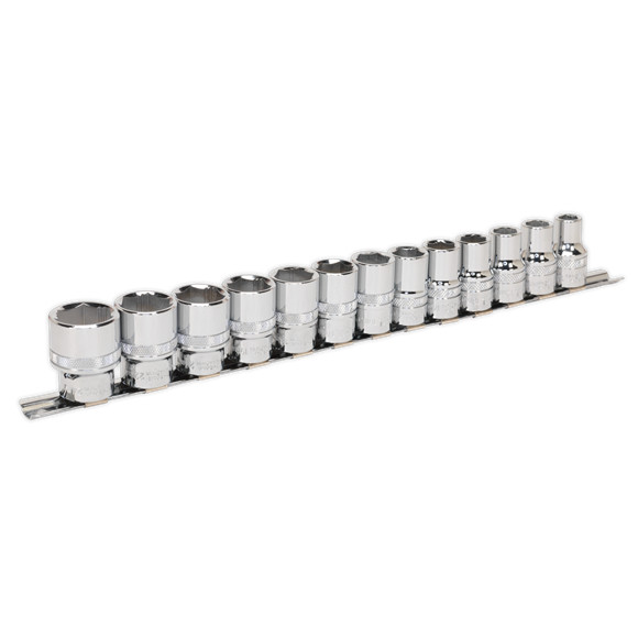 Sealey AK2742 13pc 1/2″Sq Drive Lock-On Socket Set Rounded/Damaged Nut Remover