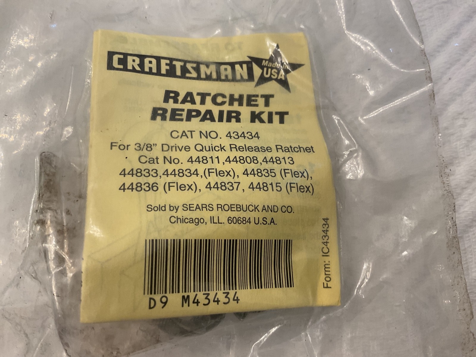 NEW OEM Sears Craftsman USA 43434 Ratchet Repair Kit 44808 44811 Factory Sealed