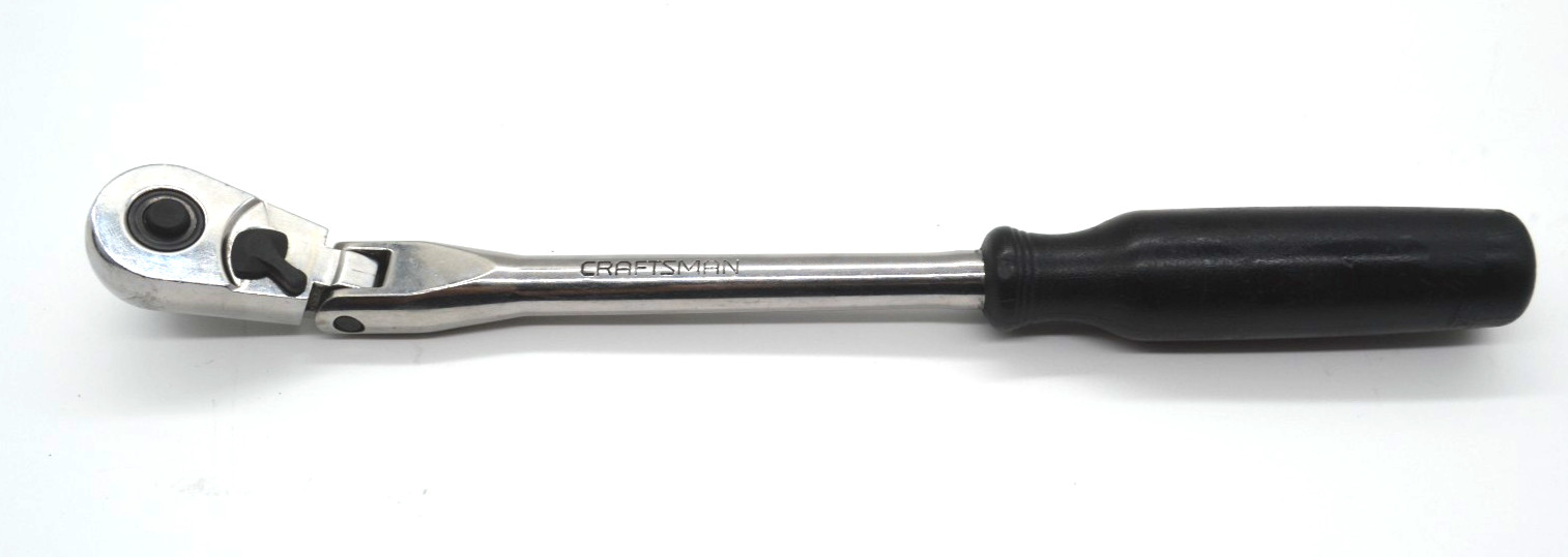 NOS SEARS Craftsman 12″ Flex Head Ratchet 3/8″ Drive Black Handle 44836 -VP- USA