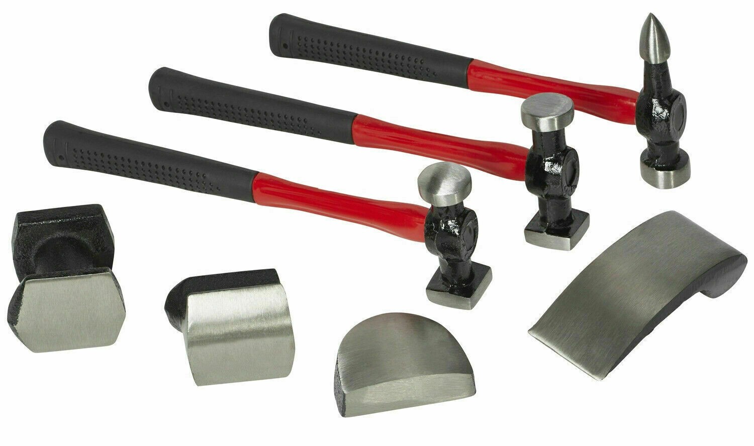 7Pc Car Auto Body Panel Repair Tool With Fibre Body Beating Bumping Hammer Set
