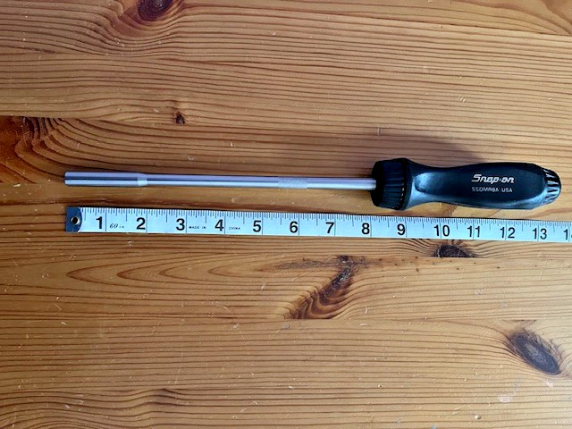 NEW SNAP ON SSDMR8A 15/16″ RATCHETING MAGNETIC LONG BLACK SCREWDRIVER IN BOX