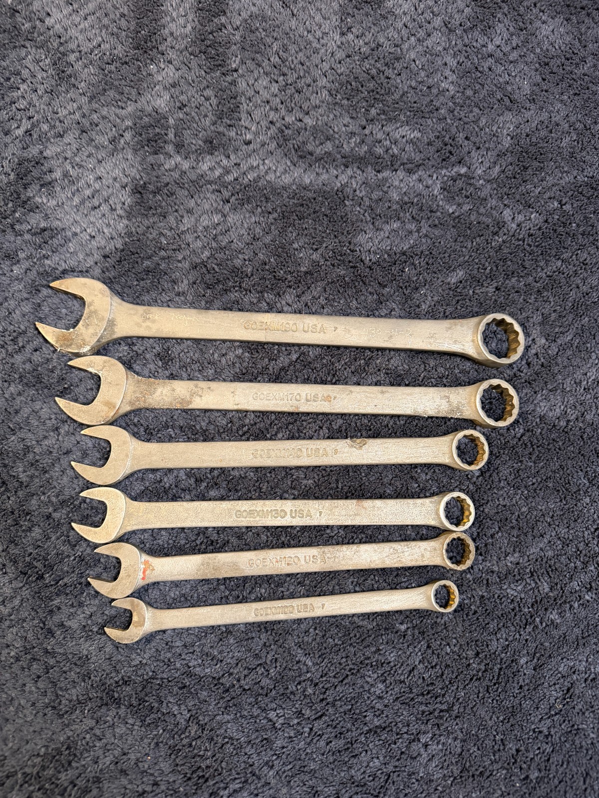 Snap-on 6 Piece Combination Wrench Set, GOEX See description for sizes. USED