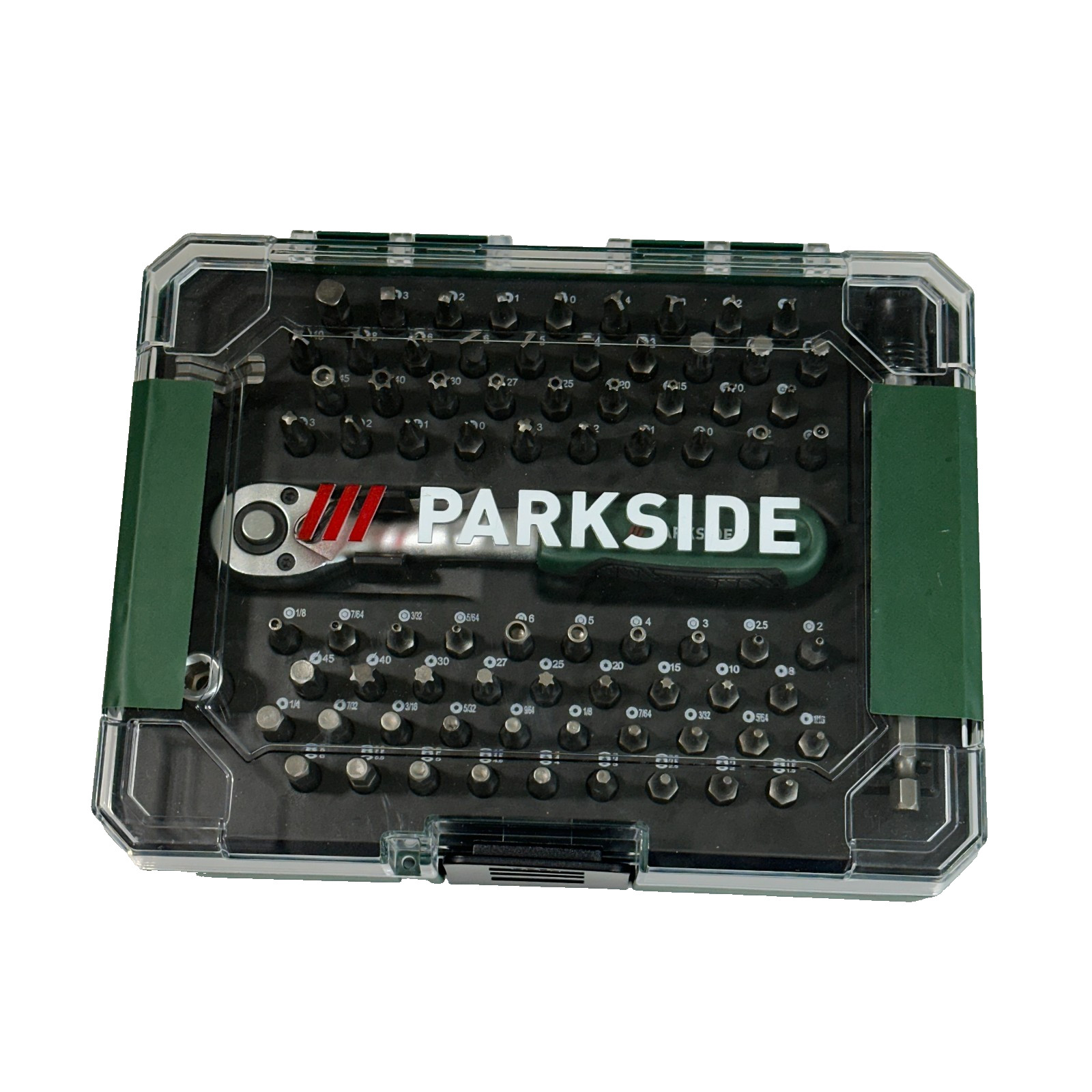 Parkside 81pc Ratchet & Bit Set S2 Steel Precision Bits with Quick-Release New