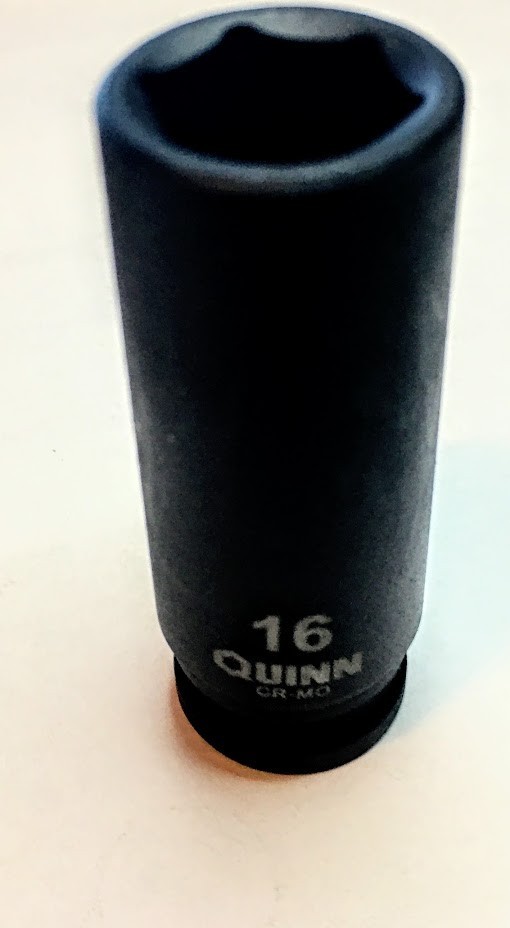Quinn 16 mm x 3/8″ Dr Standard Deep Impact Socket 6 Point Free USA Shipping