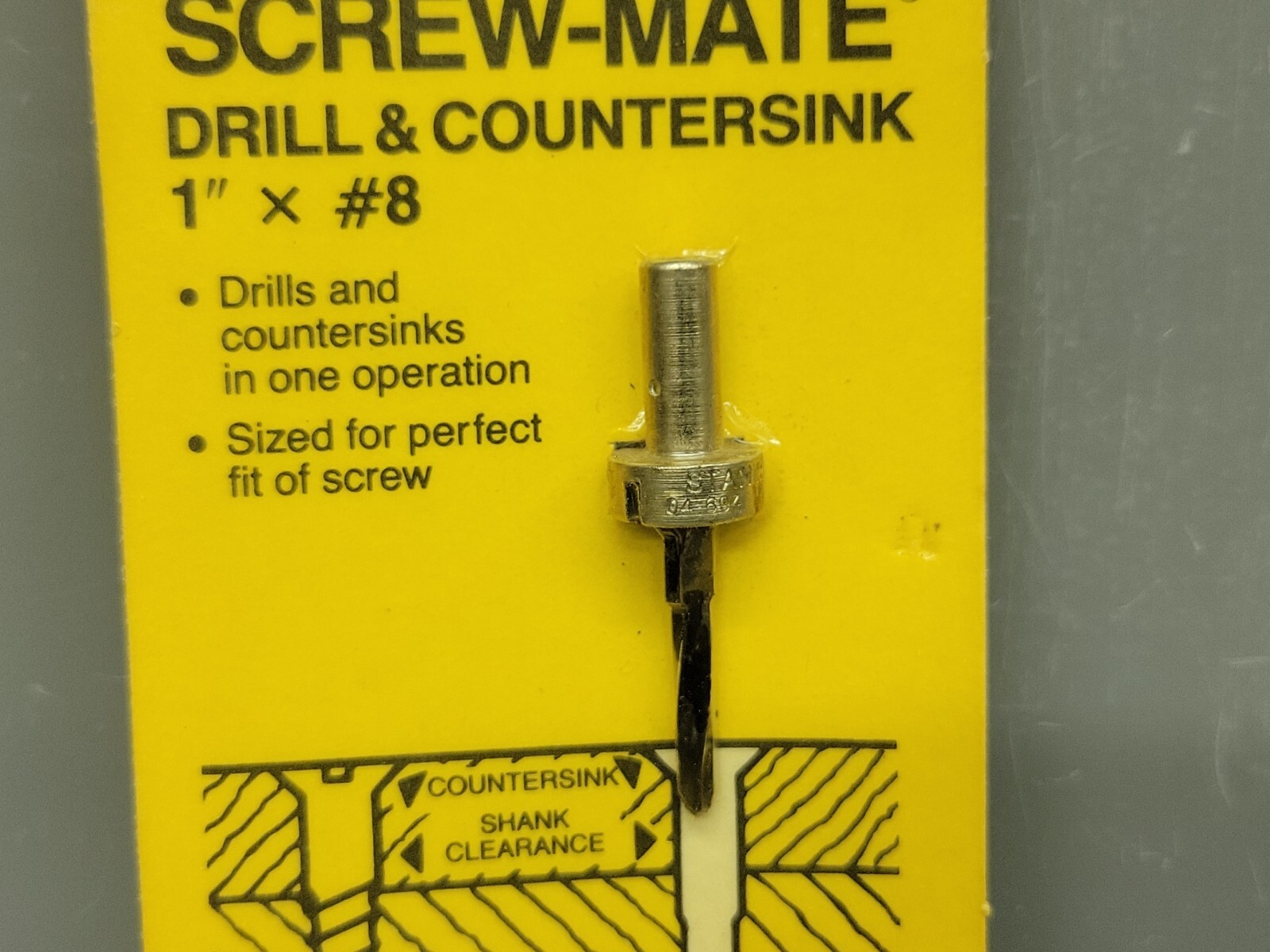 Stanley 04-604 Screw-Mate Drill & Countersink 1525 #04-604 1″ x #8 USA NOS