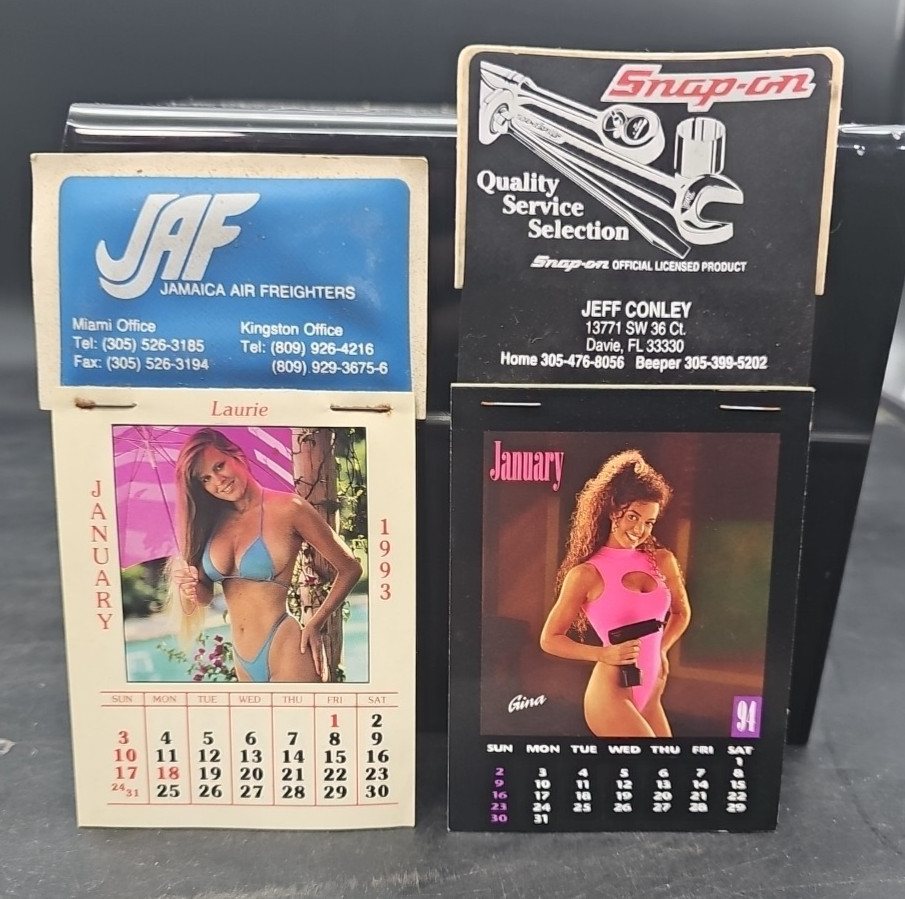 Mini Swimsuit Calendars 1993 & 1994 Snap-on Promo Advertising