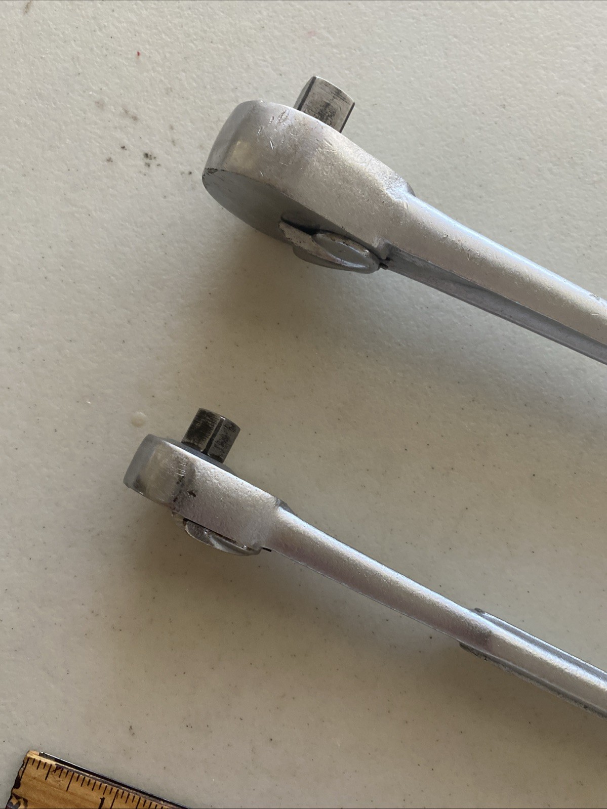 2pc.Vintage Craftsman 1/2” & 3/8” Flying ‘V’ =V= Ratchets USA Clean Some Marks