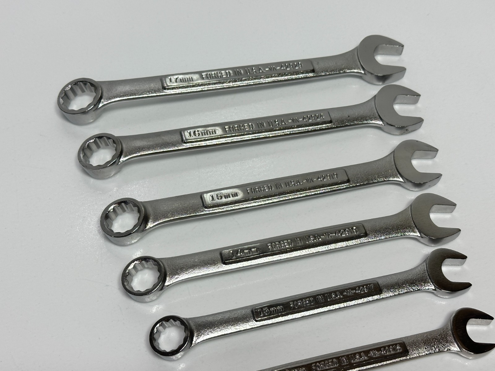 NOS Craftsman Tools USA VA 8pc Metric 10mm to 17mm Combination Wrench Set 12 PT.