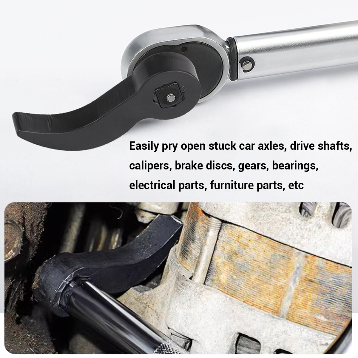 Pry Bar Wrench Adaptor Head Half Shaft Removal Tool Crowbar Openend Wrench 1/2″
