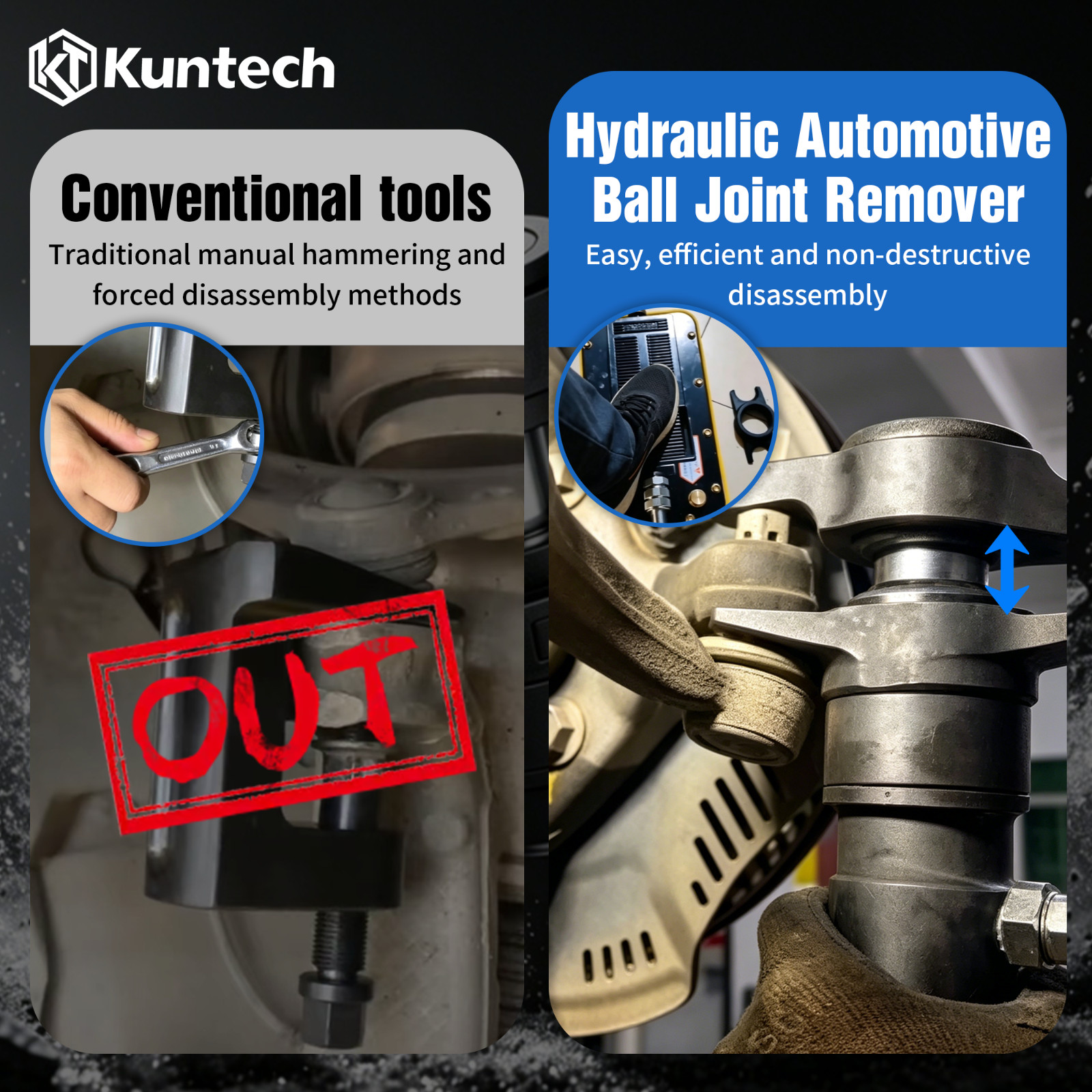 4.5T Heavy Duty Pneumatic Hydraulic Ball Head Removal Separator Extractor Tool