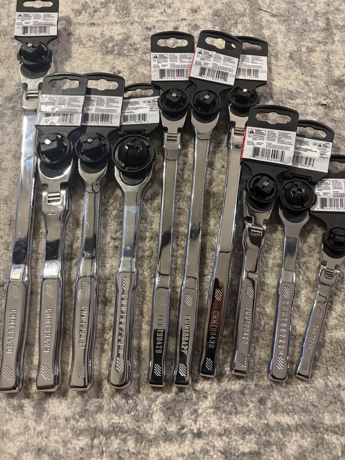 Craftsman 10 Piece Ratchet Set with 6 Flex Heads $585 Value Package