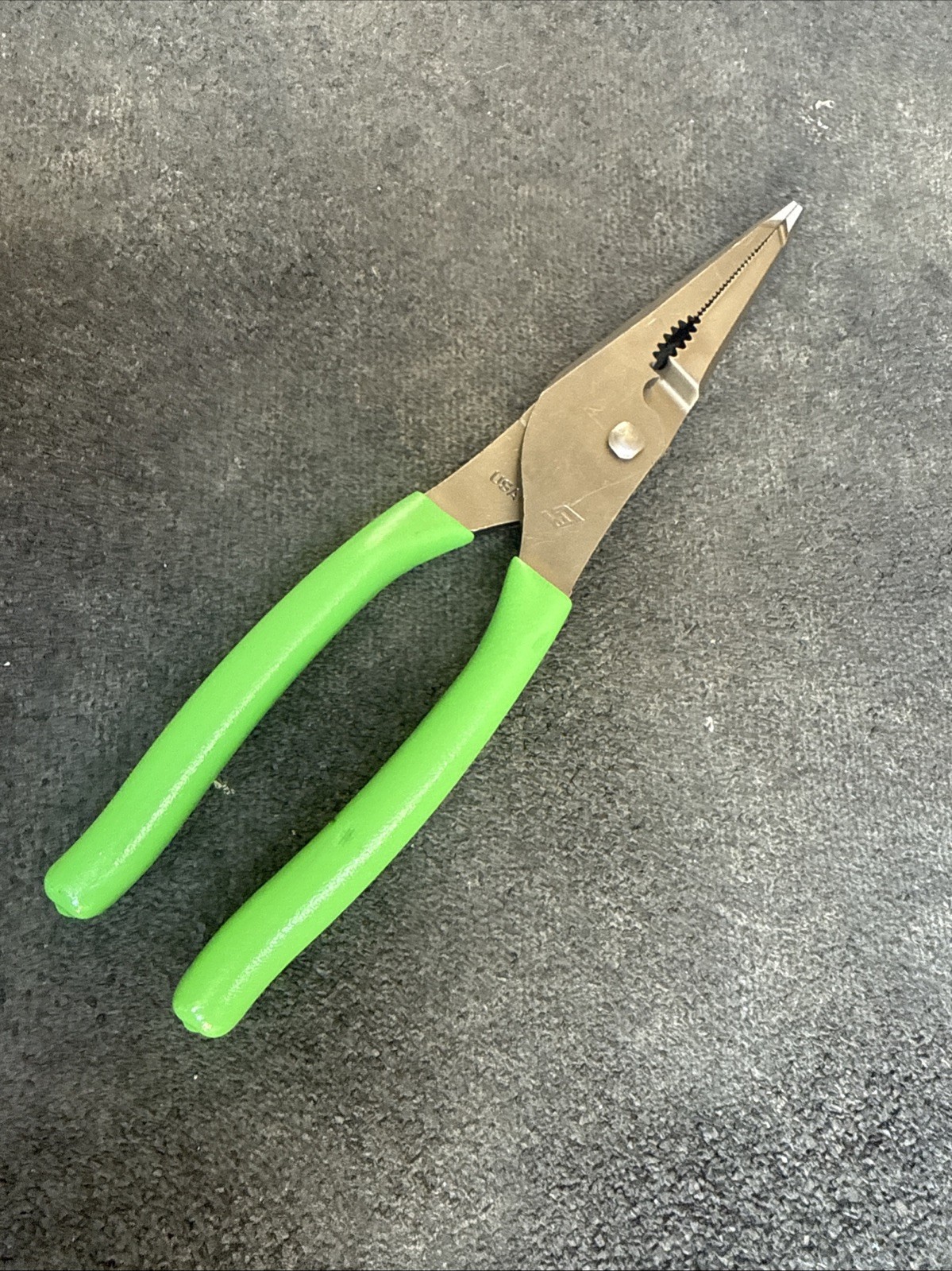 For Snap-on Tools NEW GREEN 9″ Talon Grip Long Nose Slip Joint Pliers LN47ACFG