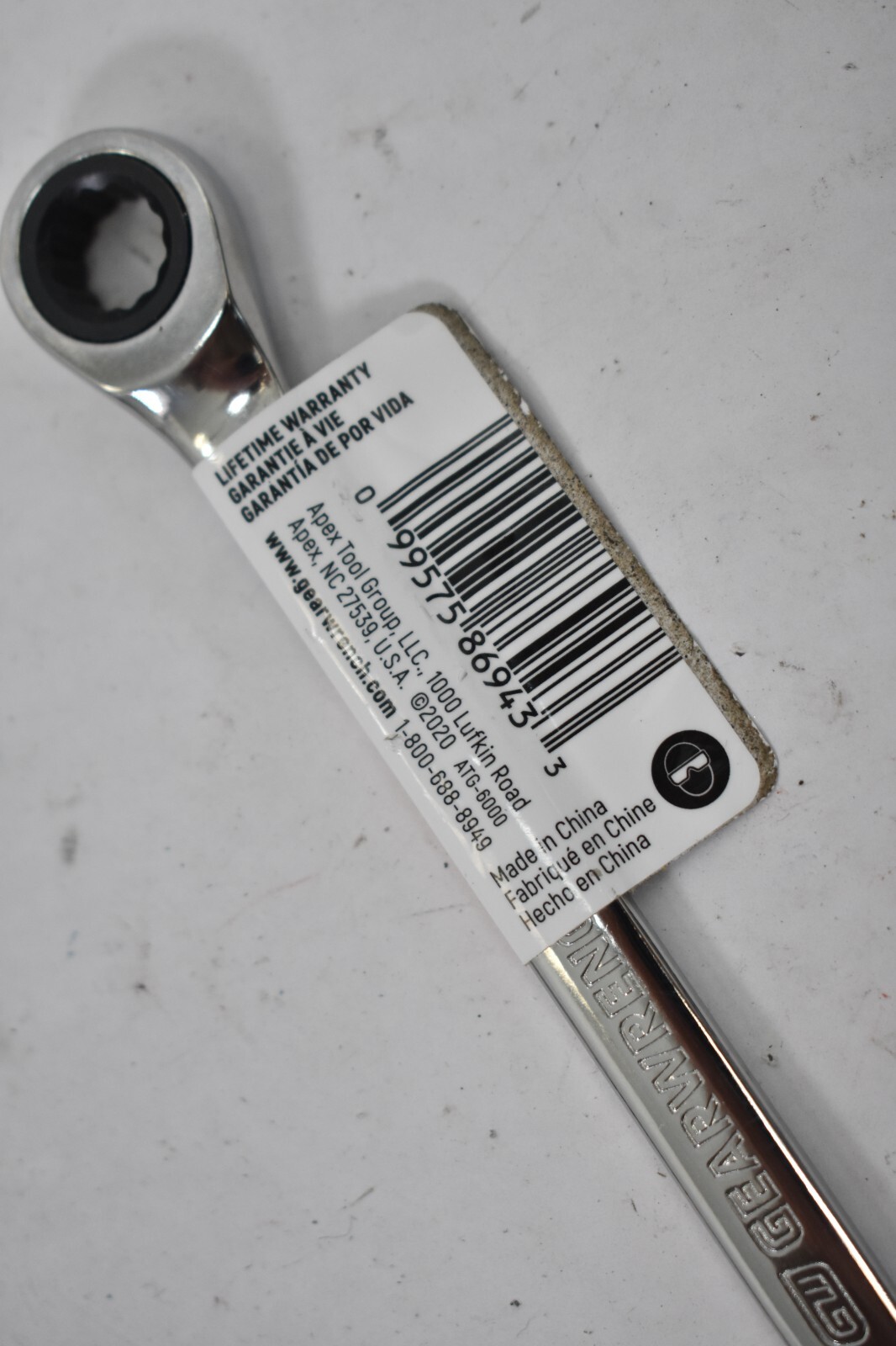 Gearwrench 3/8″ () Tooth 12 Point Combination Ratchet Wrench Chrome Finish 86943