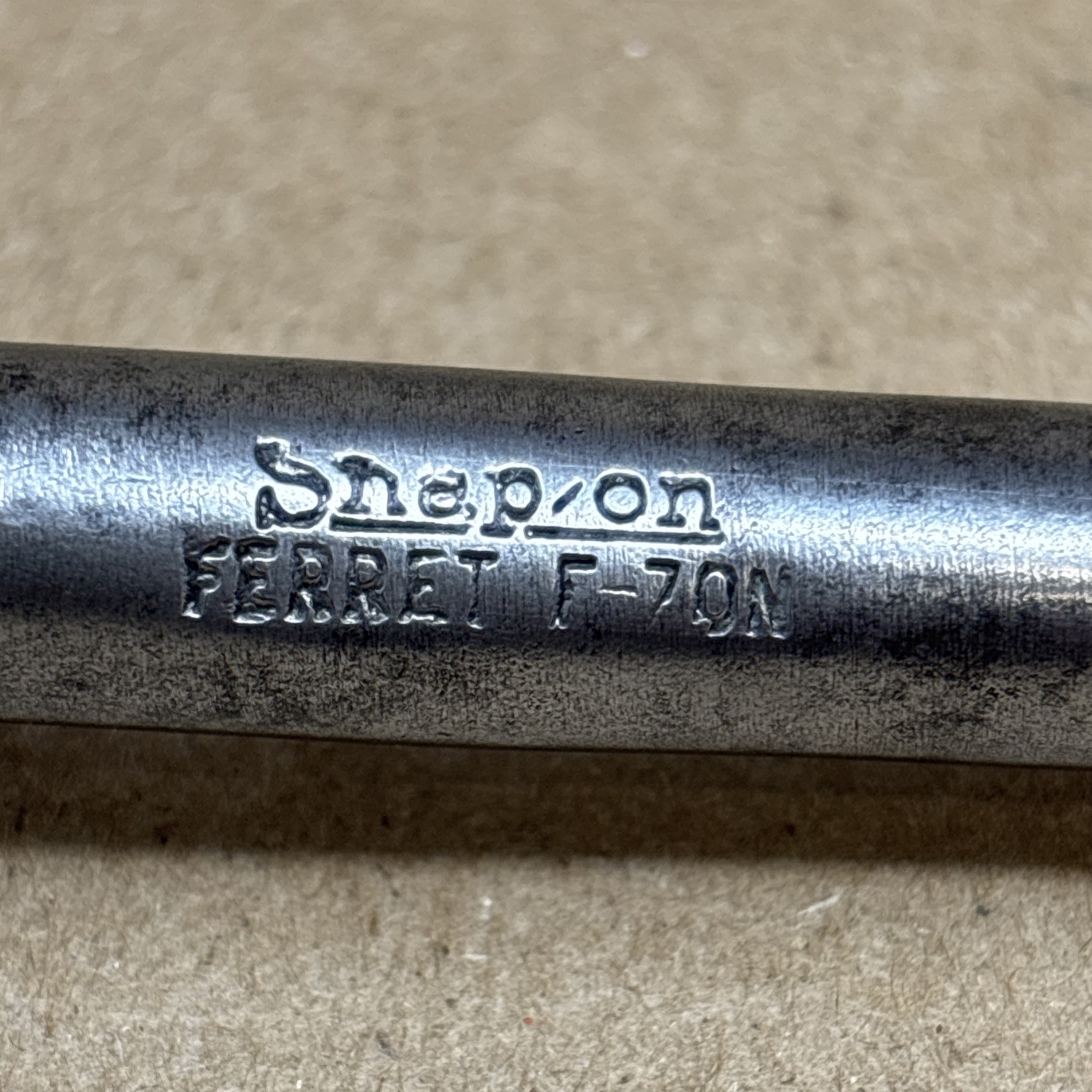 Snap-on Tools 3/8 Drive Ratchet “Ferret” F-70N GOVERNMENT Oil Port Brass Sel Vtg