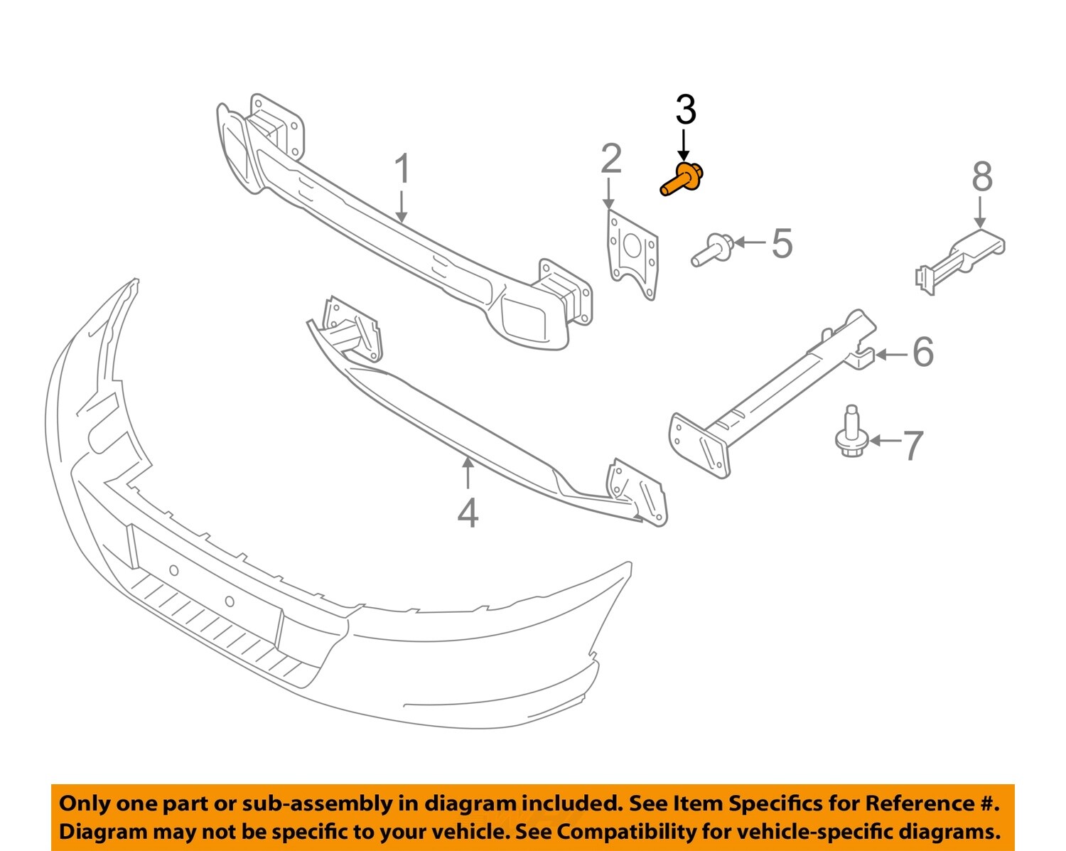 FORD OEM 15-23 E-Transit Bumper Components-Mount Plate Screw W709980S442