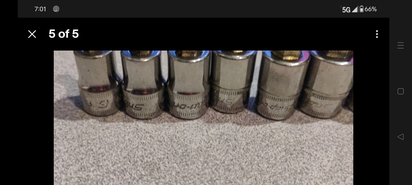 SNAP ON FAM HEX ALLEN BIT METRIC SOCKET 7 PC SET 3/8″ DRIVE FAM6E – FAM14E