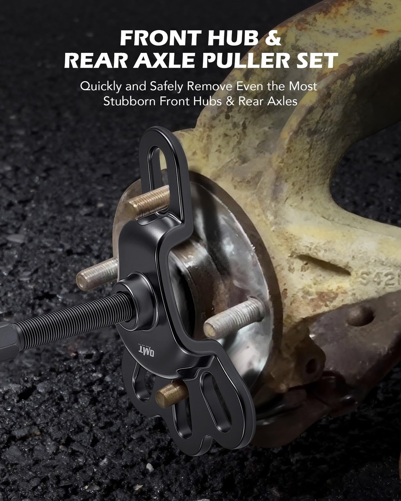 Orion Motor Tech Universal Front Wheel Hub Puller Set for 2-Piece, Black