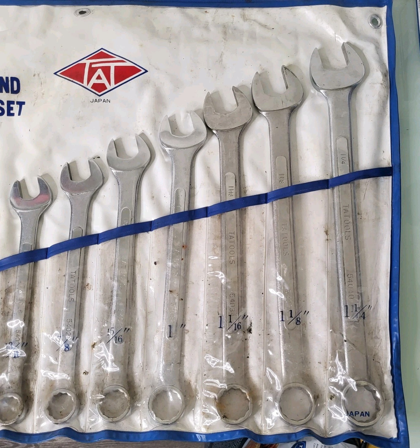 Thorsen Vintage 13pc Standard Combination Wrench Set W/ Pouch Made in Japan