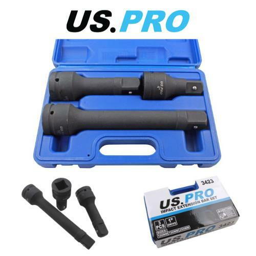 US PRO Tools 3 Piece 1″ DR Impact Extension Bar Set Socket Bars 3423