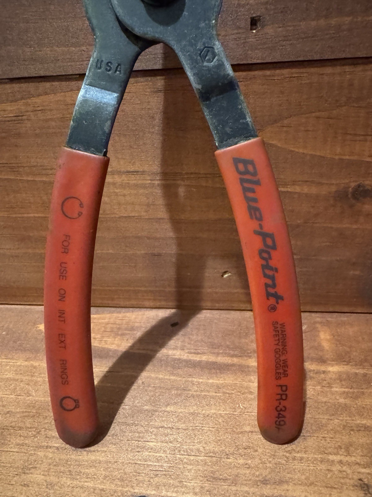 Snap-on Blue Point 6″ PR-349A Internal External Retaining Ring Pliers 90°