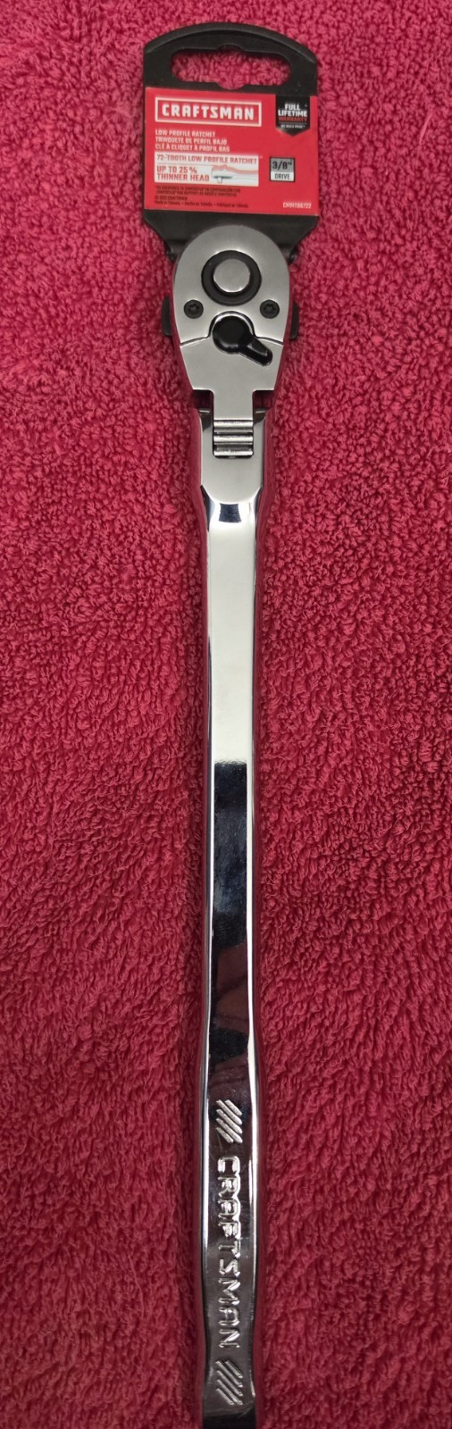 NEW Craftsman 3/8 Extra Long Handle Flex Head Ratchet