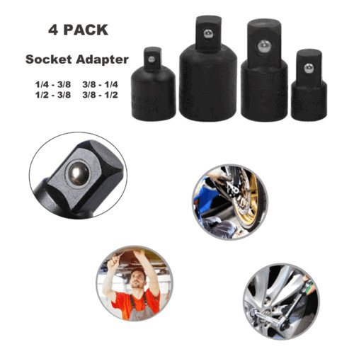 4-pack 3/8″ to 1/4″ 1/2 inch Drive Ratchet SOCKET ADAPTER REDUCER Air Impact KY