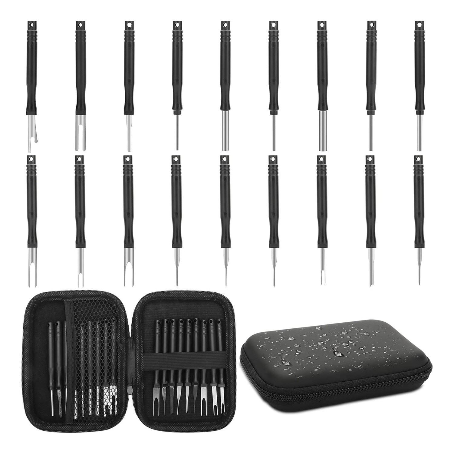 Terminal Removal Tool Kit 18PC Pin Extractor tool Set Depinning tool