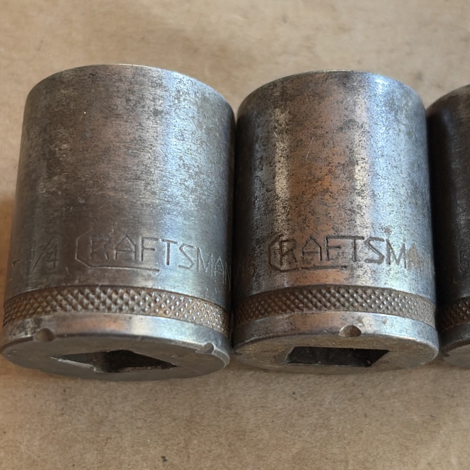 Rare 4 Pc. Craftsman BE 1/2″ Drive 8 Point Sockets 3/4″, 11/16″, 5/8″ & 9/16″
