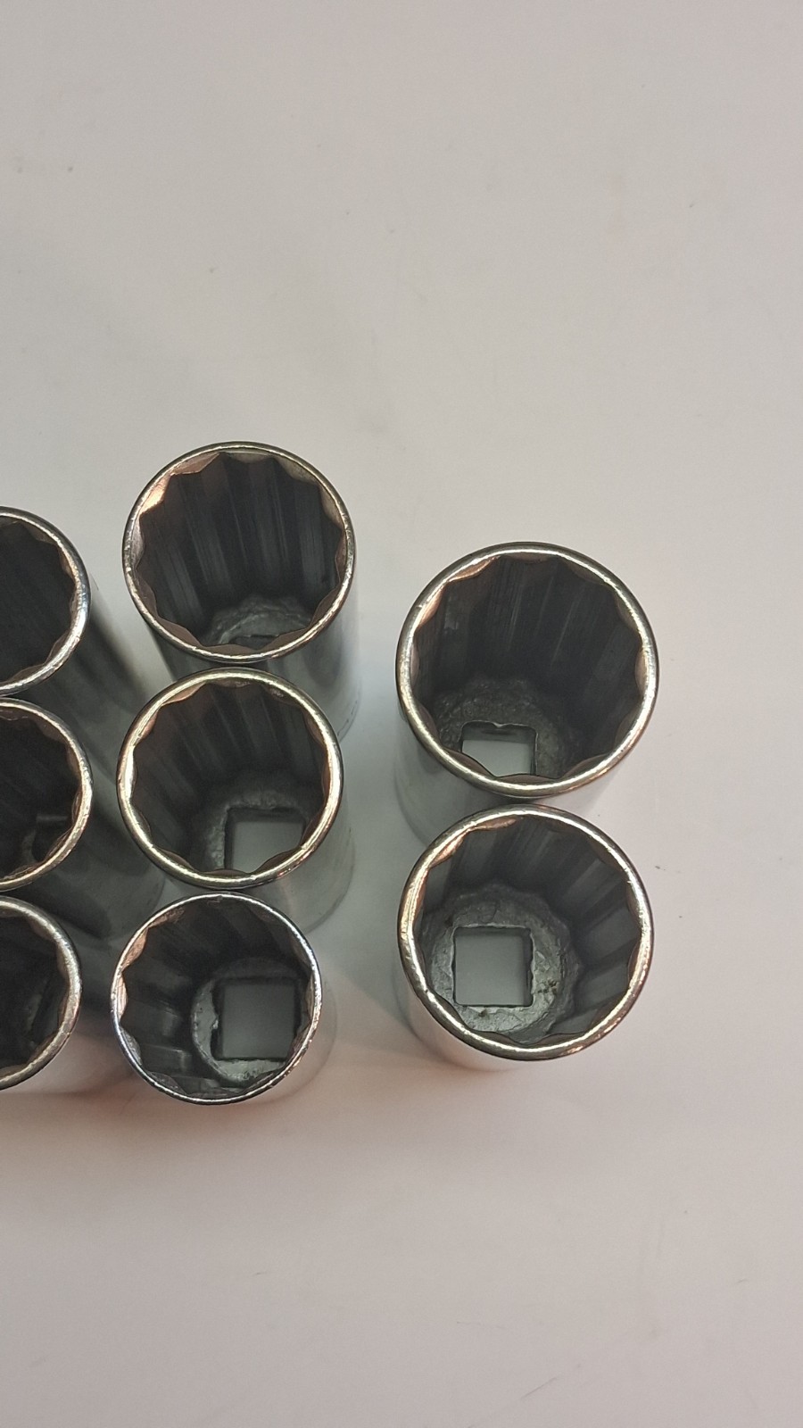 VINTAGE CRAFTSMAN =V= 12 PIECE 1/2″ DRIVE 12 POINT SAE DEEP SOCKET SET VERY NICE