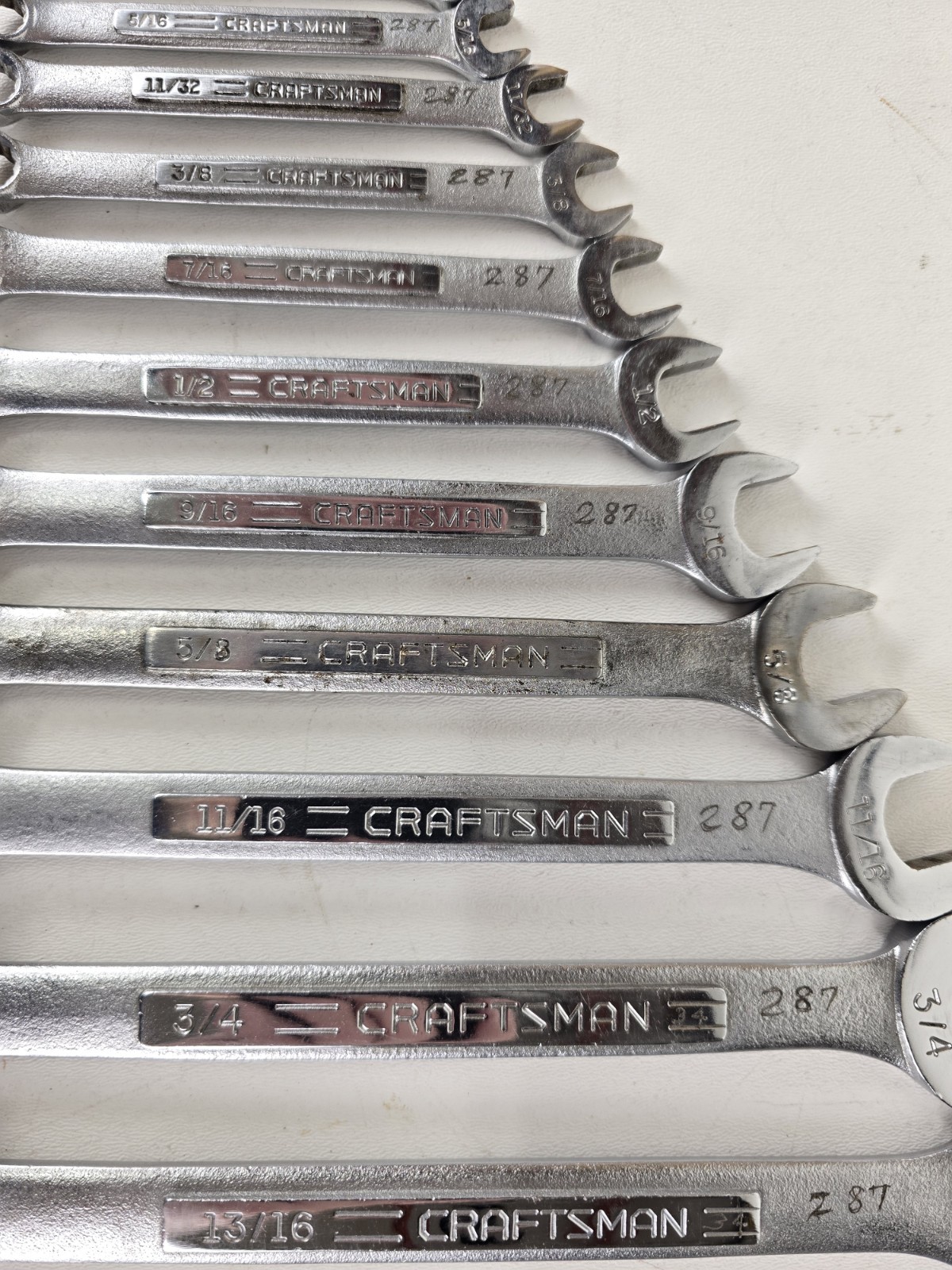 CRAFTSMAN 12PT SAE Combination Wrench Set 1/4″ to 1″ -V- & -VV- 14 pieces USA