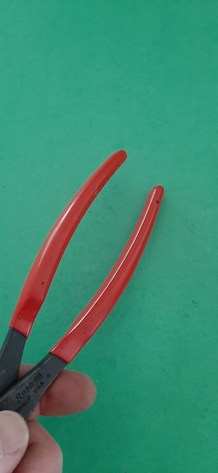 Snap-on Tools 208CP 8″ Angle Nose Battery Terminal Pliers USA Red Handle 629