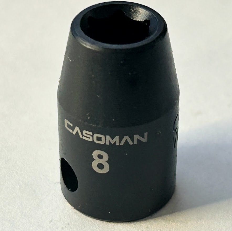 Casoman 8 mm x 3/8″ Dr Standard Impact Socket 6 Point Free USA Shipping