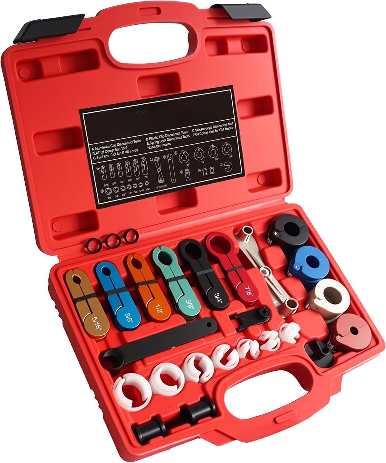 26pcs Master QuickDisconnect Tool Set,Fuel Line Disconnect Tool Set forA/C Fuel