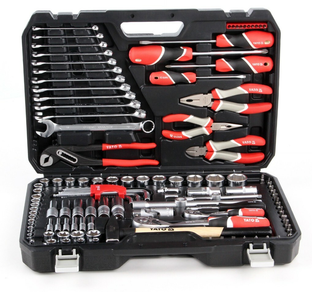 Yato YT-38901 122 Pc 1/2″ Mechanic Tool Set Ratchets Pliers Screwdrivers/Keys